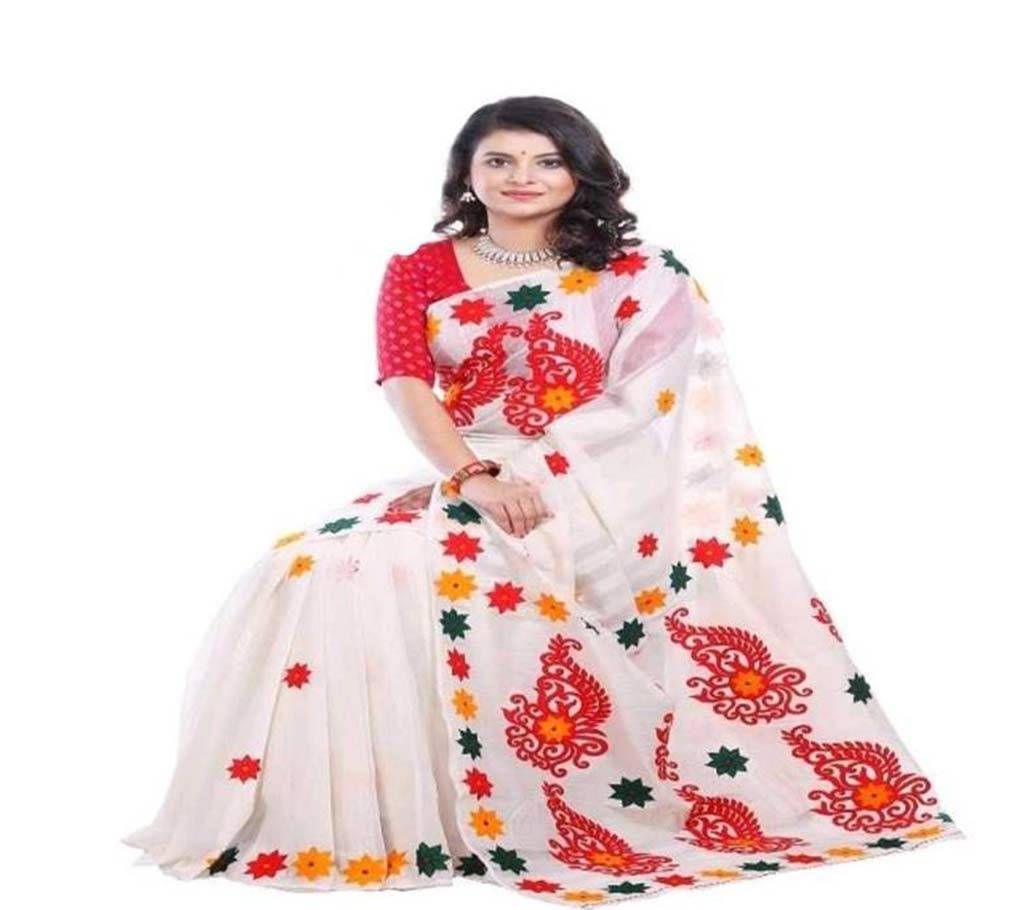 White Andy silk sari