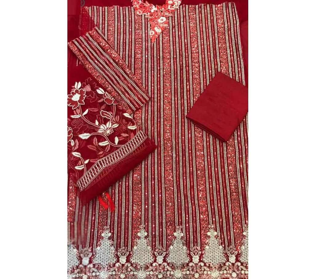 > Shree Fabs Sana Safinaz Gold collection VOL 2 2126 Unstitched Thre Piece - Copy