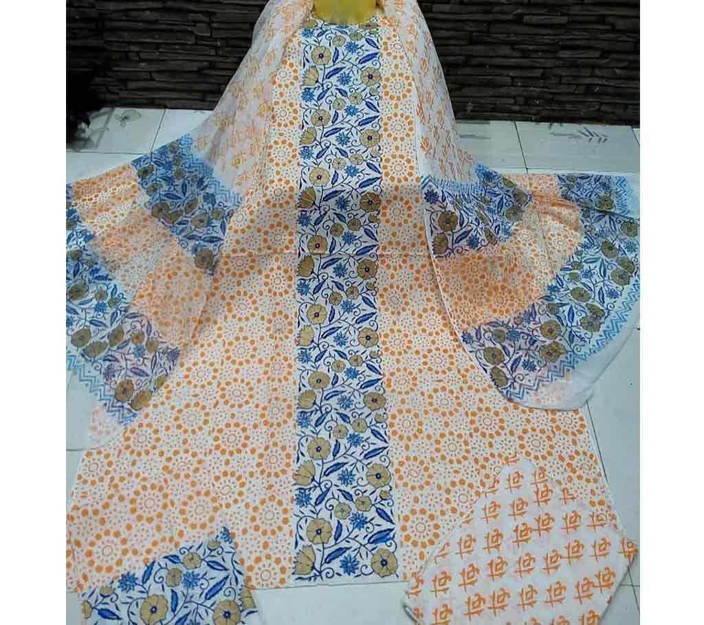 Deshi Cotton Unstitched Screen Printed 3Pcs - C69 - MHG