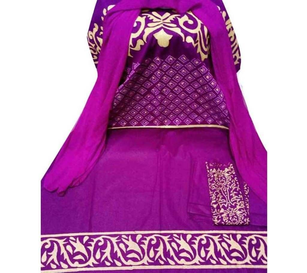 Unstiched Regular Cotton Three Piece 