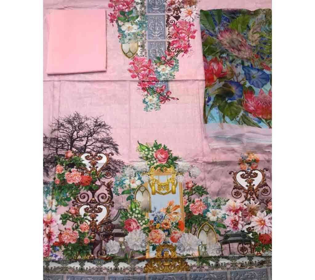 Pakistani Unstiched 3D Printed lawn