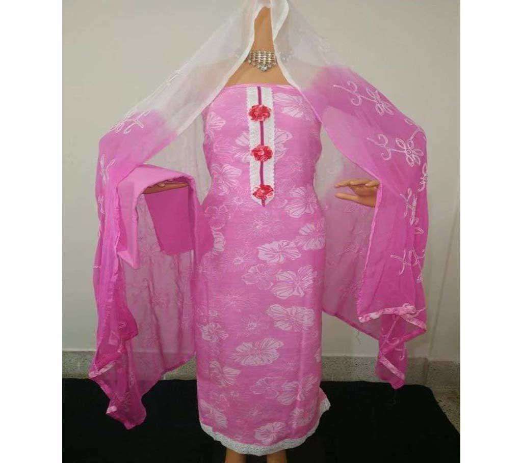 Unstitched Deshi Cotton 3pcs - 005 - NHF