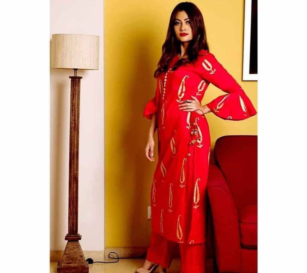 Unstitched Block print for Women[2pcs]