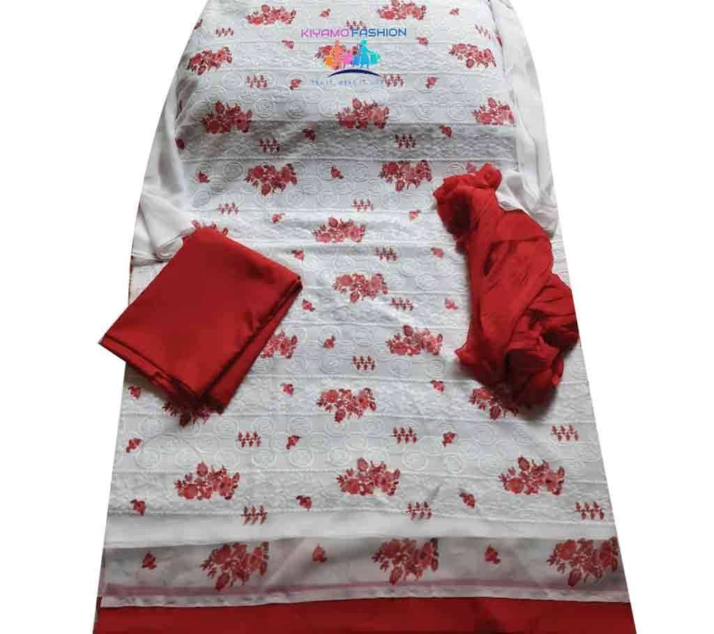Unstitched Georgette 4Pcs-White