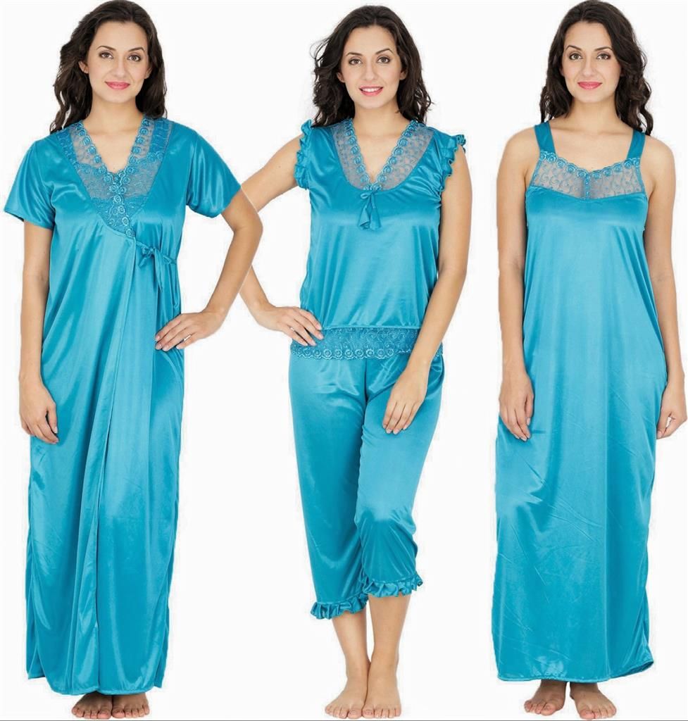 Ladies Three Pcs Nighty
