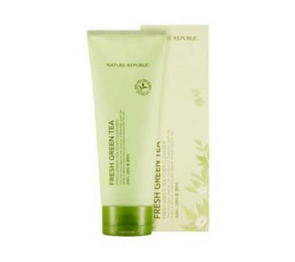 FRESH GREEN TEA FOAM CLEANSER, Nature Republic (Korea)