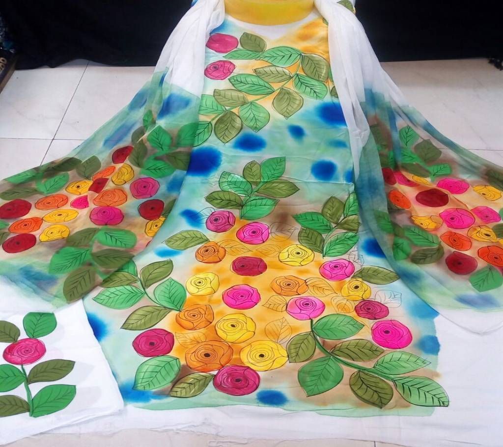 Handprinted Salwar Kameez (Unstitched)