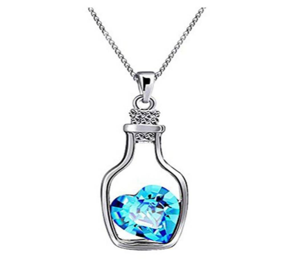 Bottled Blue Crystal Pendant