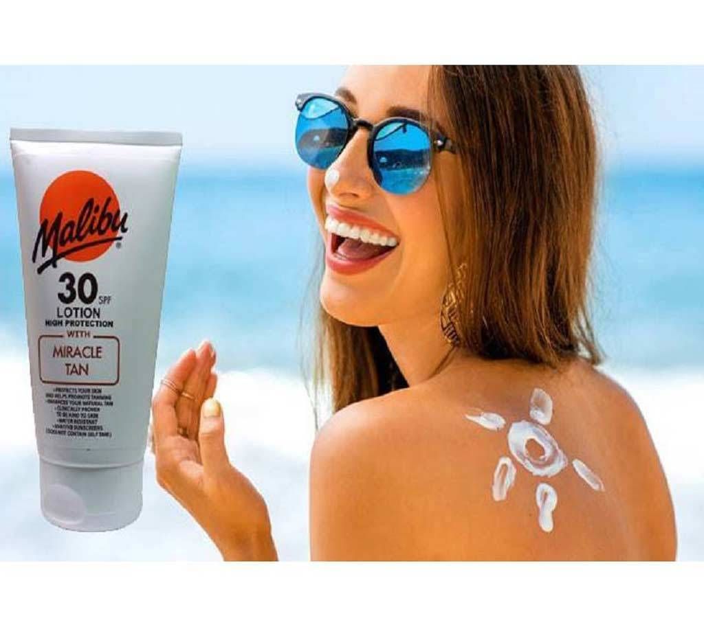 Malibu Miracle tan sunscreens 30SPF lotion UK 150ml