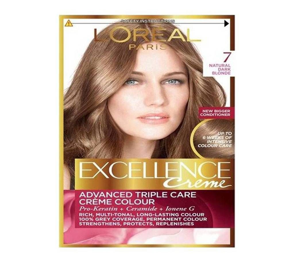 L'Oreal Paris Excellence Creme 7 Dark Blonde Hair dye Color - UK 