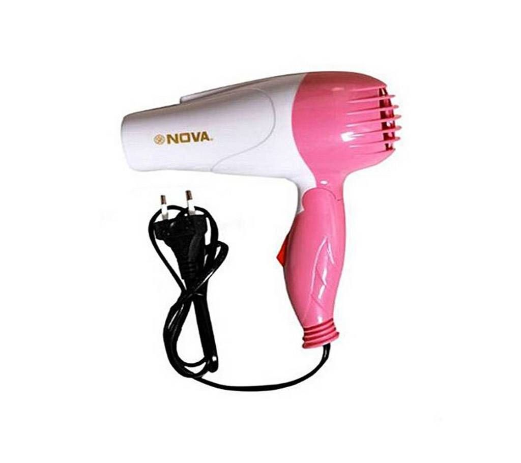 Nova Professional Foldable Hair Dryer NV-1290 - White and Pink
