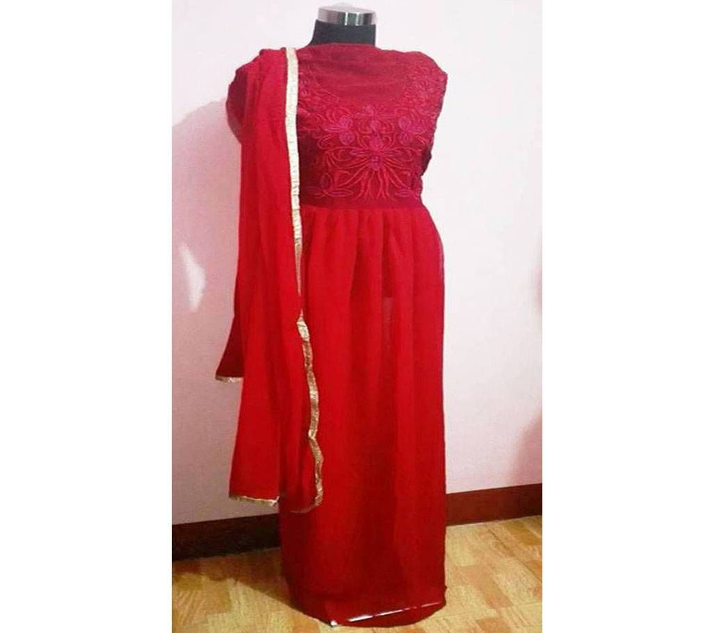UnStitched Jorjet Long Party-Suit
