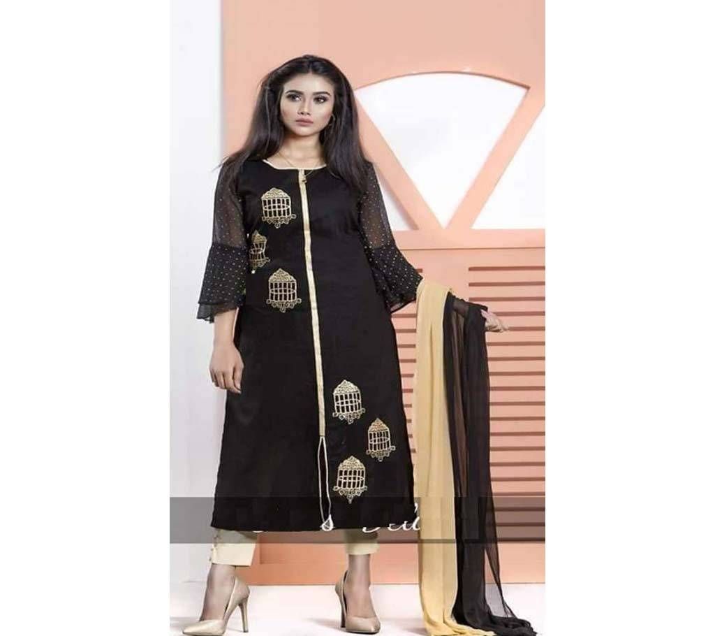Unstiched block printed Rajdhani voyal cotton  salwar kameez seblock-497
