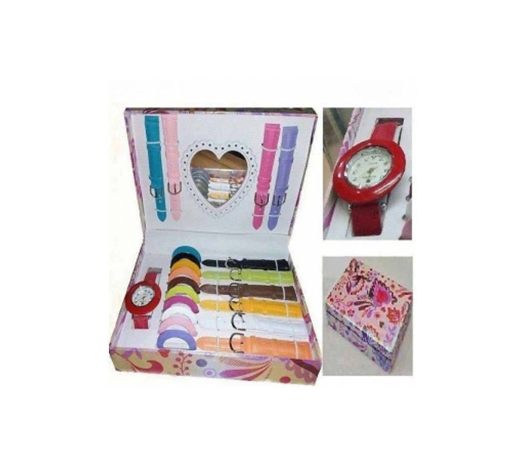 10 in 1 Multicolor Ladies Matching Watch se