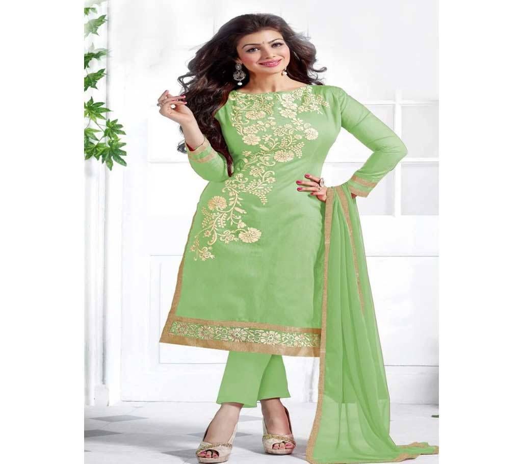 Unstitched block printed Rajdhani voyel cotton Salwar Kameez stblock-271
