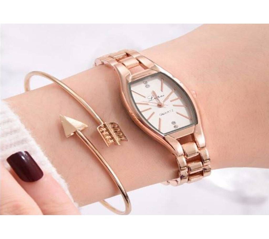 Ladies Stainless Steel Women Quartz Watch