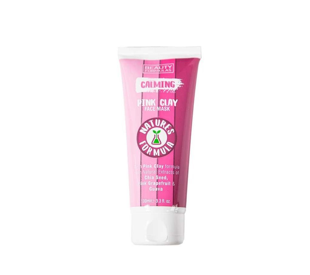Beauty Formulas Calming Pink Clay Face Mask-100ml-UK