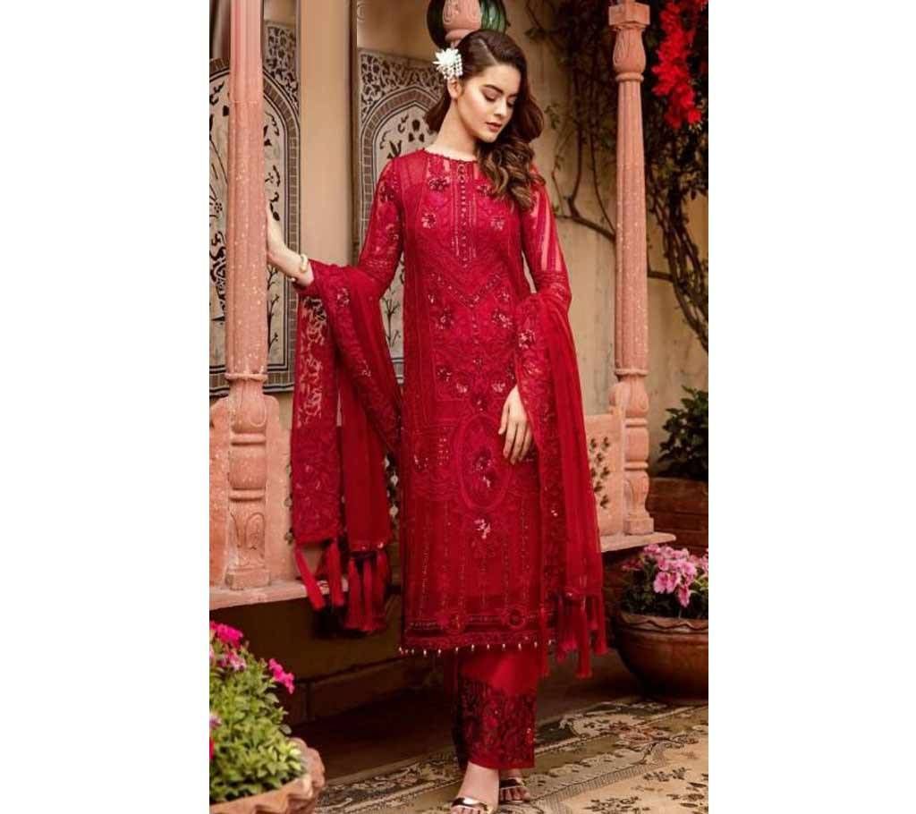 Fepic Rosemeen Carnival Georgette Embroidery Three Piece