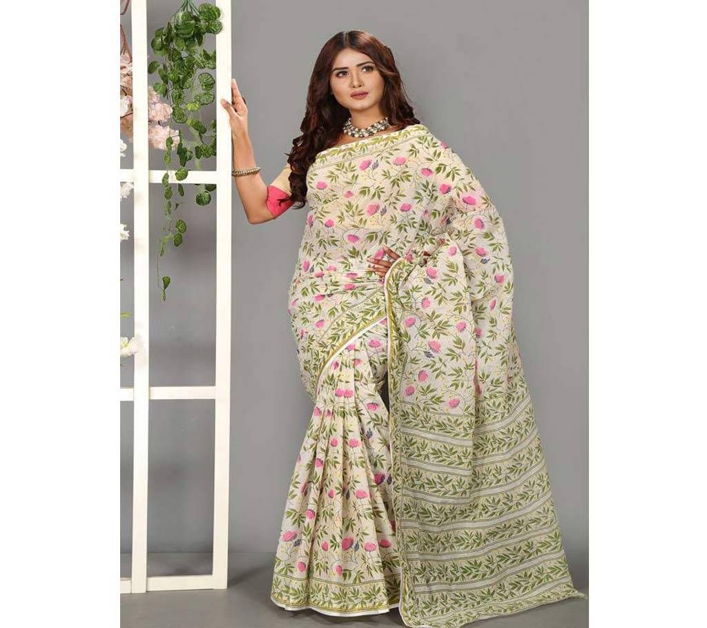 Kota Skin Print Saree 13 Haat With Blouse