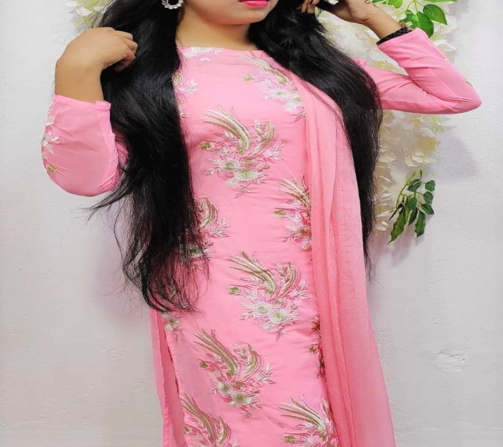 Unstitched Embroidery Georgette 3pcs - UG002 - GDV