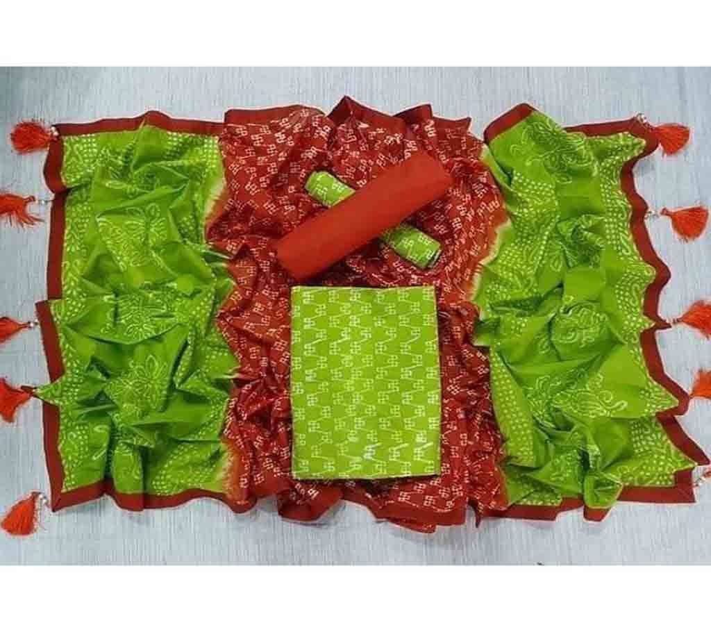 Bexi Voil Leach Vegetable Batik Three Piece For Women-27