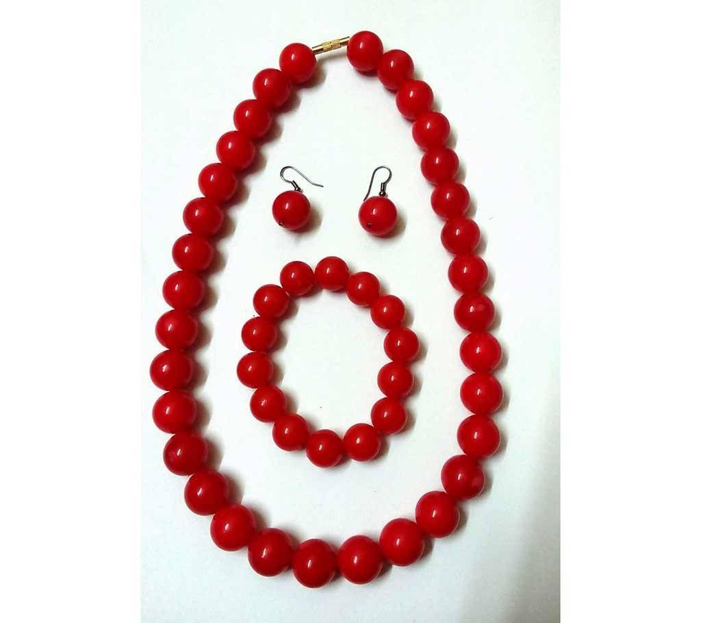 Ladies artificial pearl setting jewellery set 