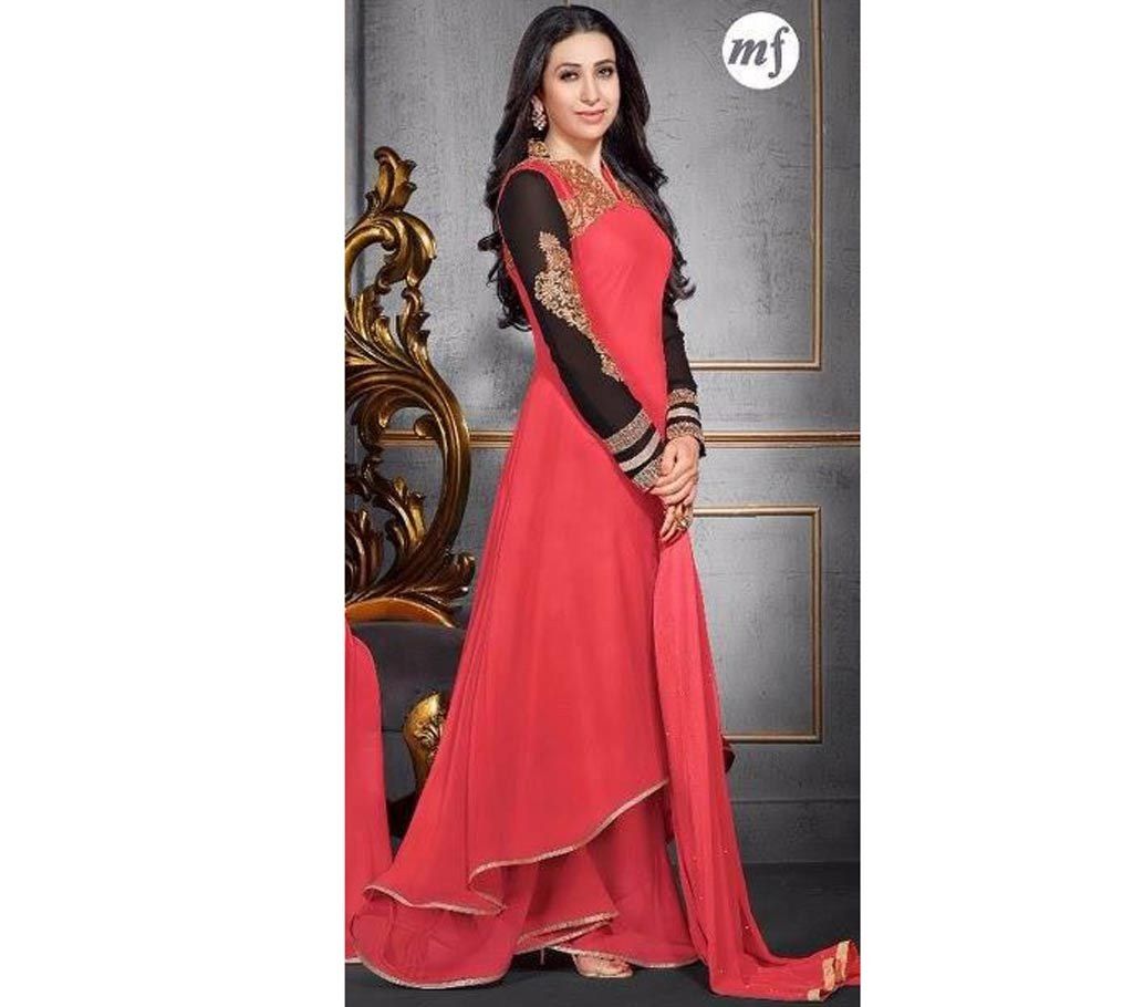 Semi georgette embroidery long party suit (copy)