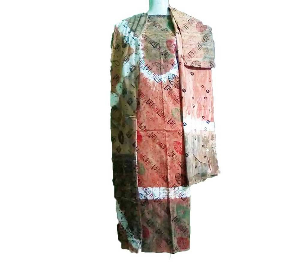 Unstitched Cotton Colourful Boutique Three Piece