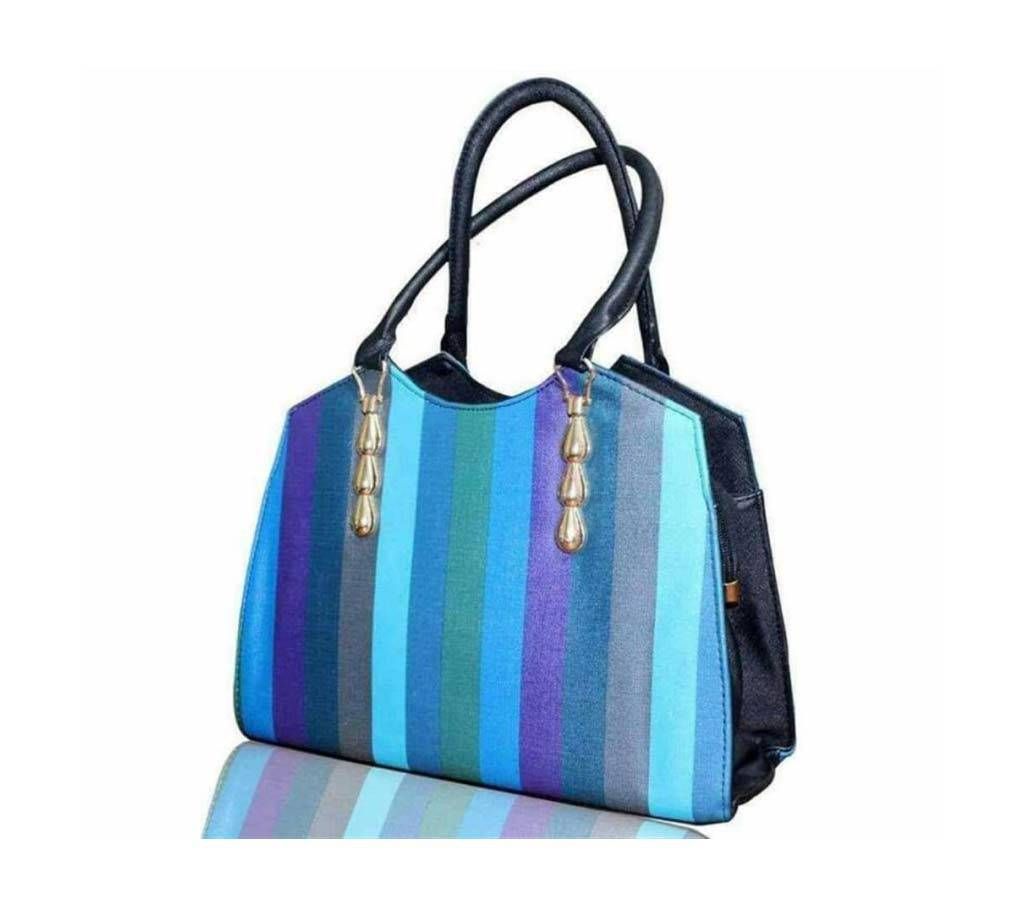 Ladies Multicolor Striped Handbag