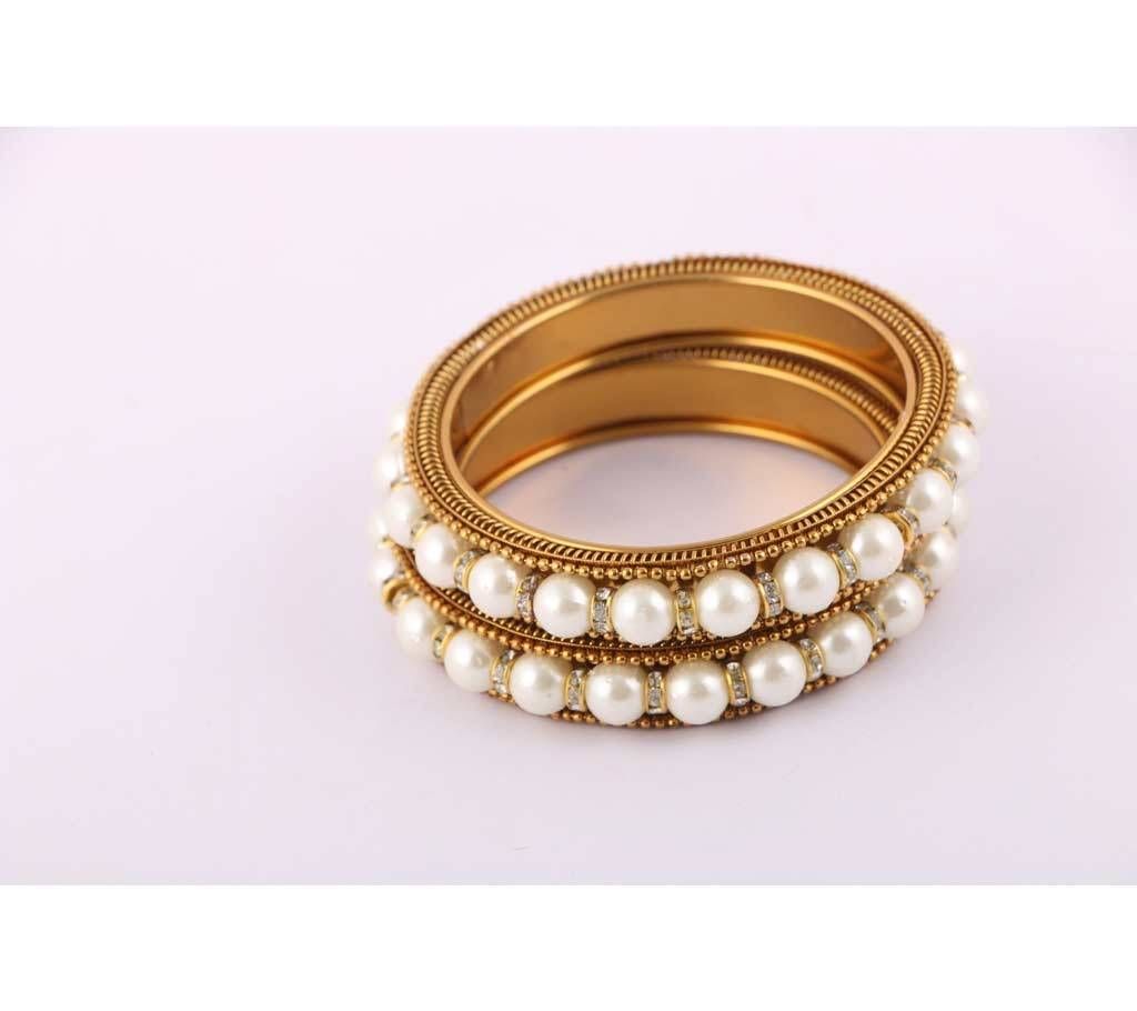 artificial pearl stone work antique style bangles 
