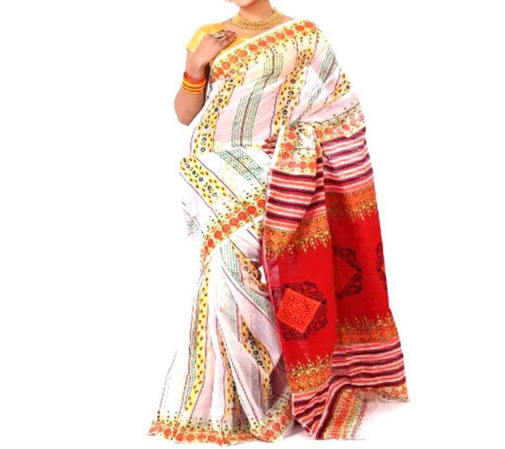 Multicolour Cotton Saree