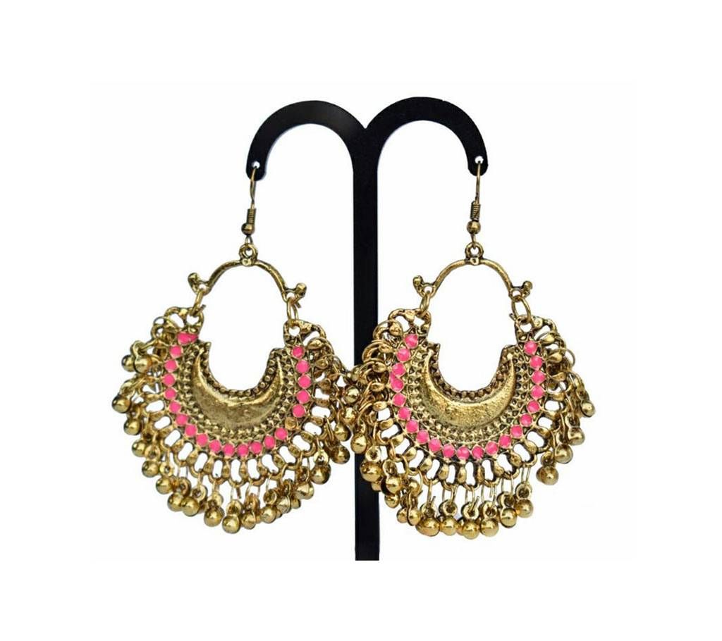 Antique Gold Plated Multicolor pearl Earrings 