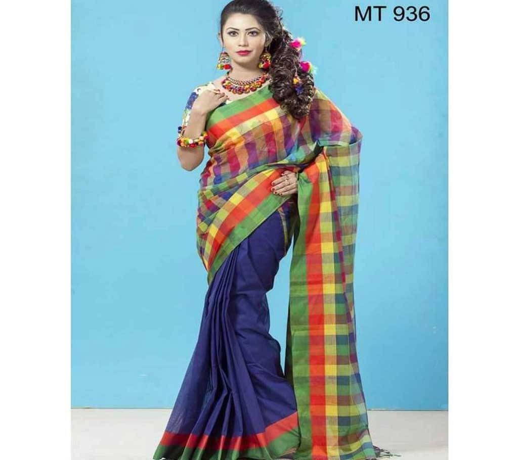 Soft Check Suti Sharee (Neel)
