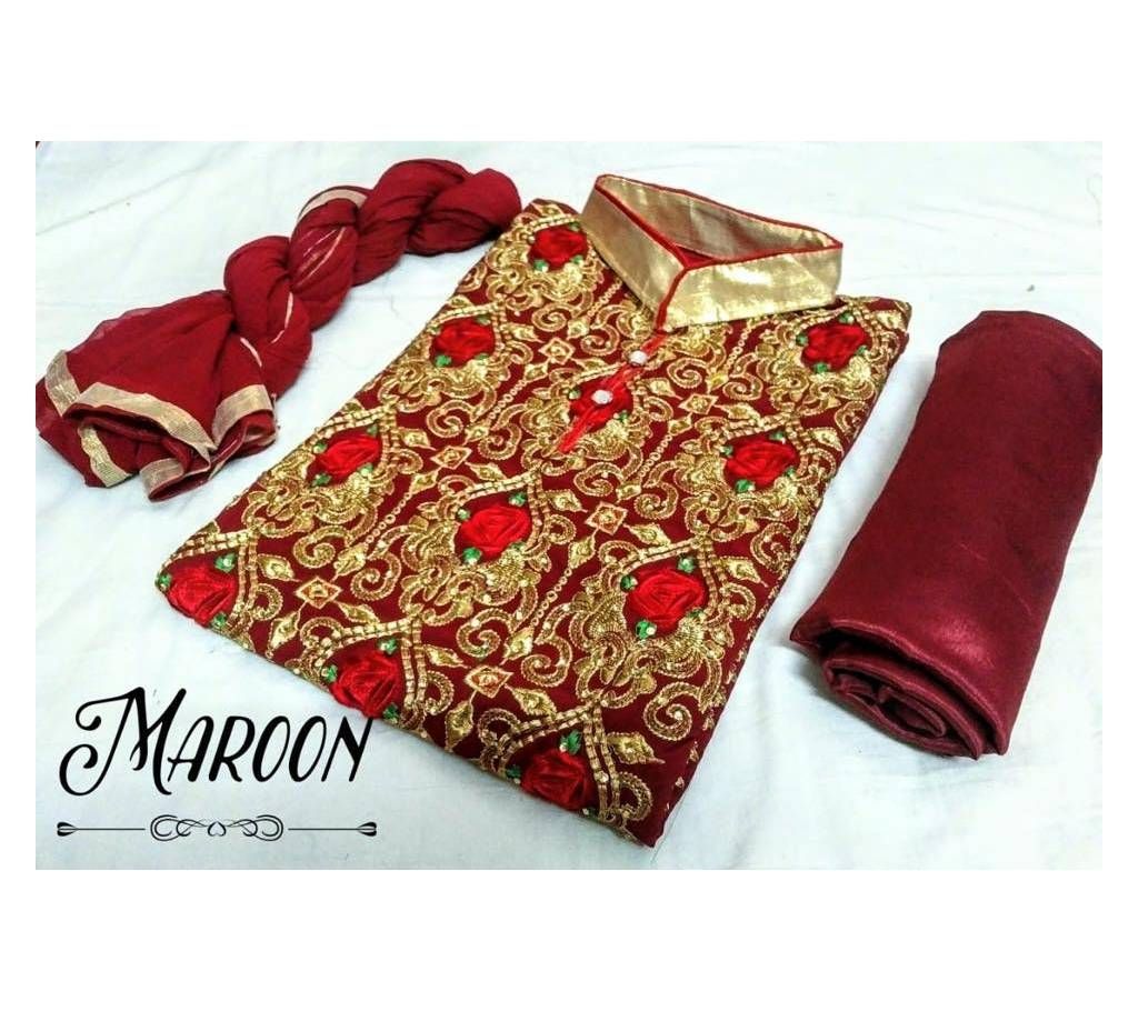 Top georgette with hevy kashmiri work