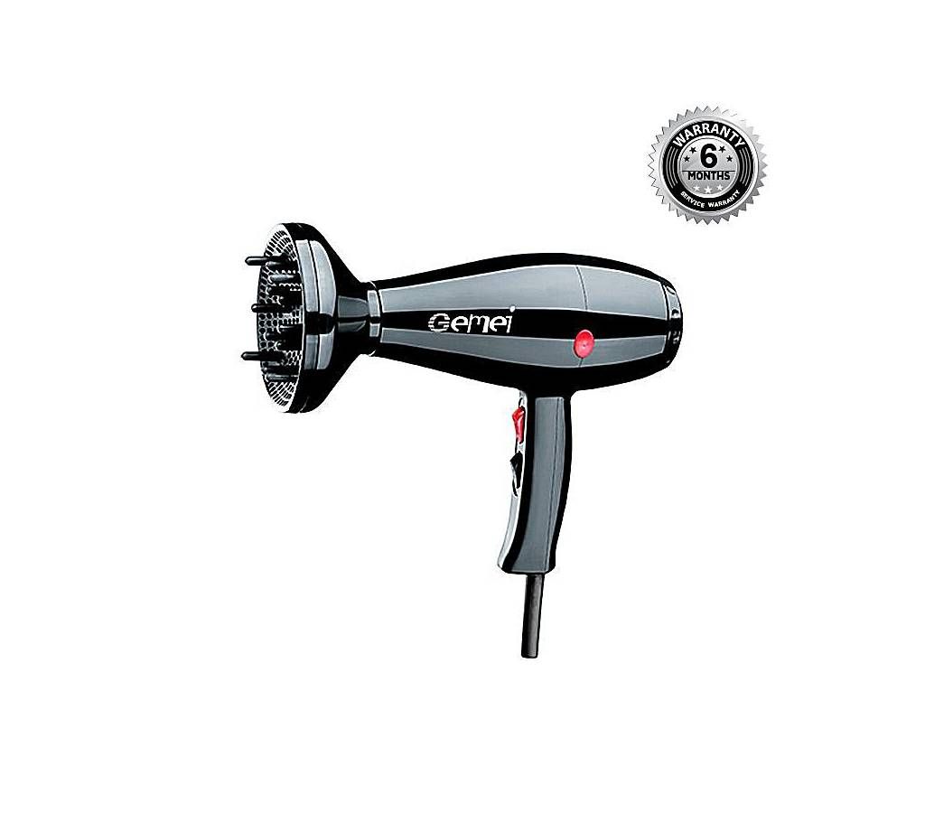 Gemei GM-1716 Hair Dryer - Black
