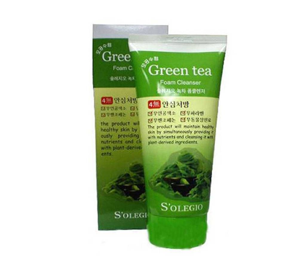 S'OLEGIO Green Tea Foam Cleanser/ Face Wash