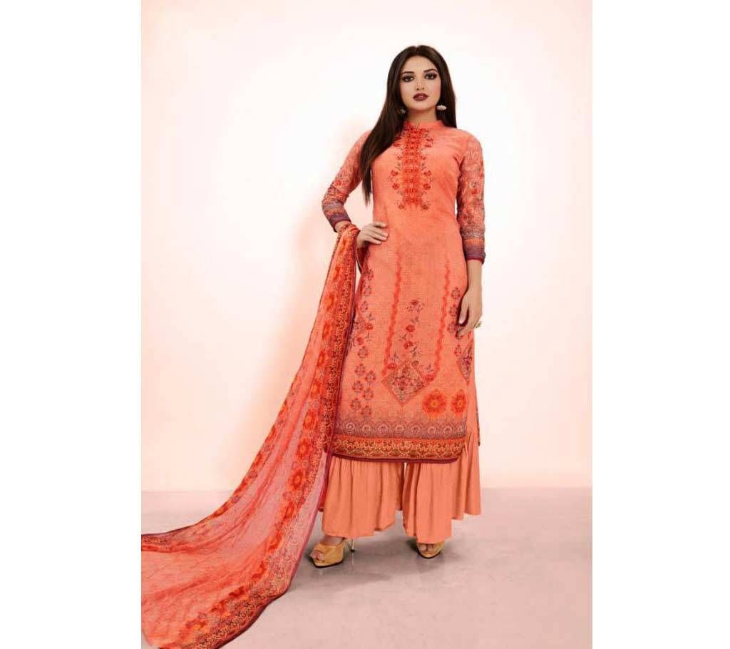 Unstitched Indian Designer Georgette digital print with embroidery Salwar Kameez Suits