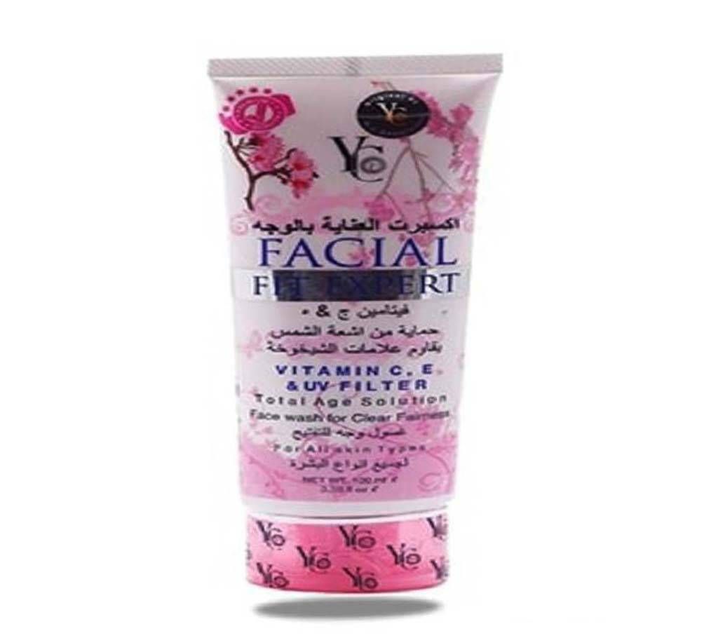 YC Facial Fit Expert Pink & Blue Face Wash 100ml - Thailand 