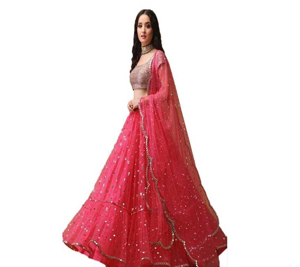 Semi-Stitched Indian Weightless Georgette Embroidery Lehenga Copy