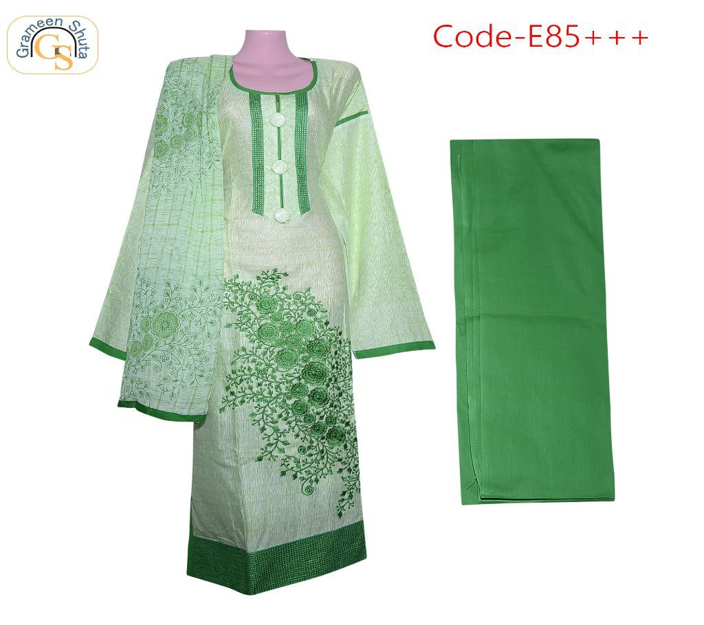 Unstitched Chinigura Cotton Three Piece