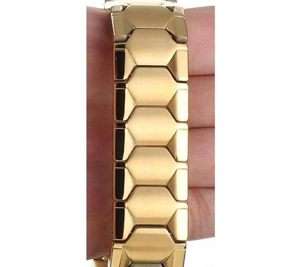 Healing Magnetic Bracelet Men/Woman 316L Stainless Steel 4 Health Care Elements (Neodymium Magnet, Negative ION, Far Infrared (FIR), Germanium).