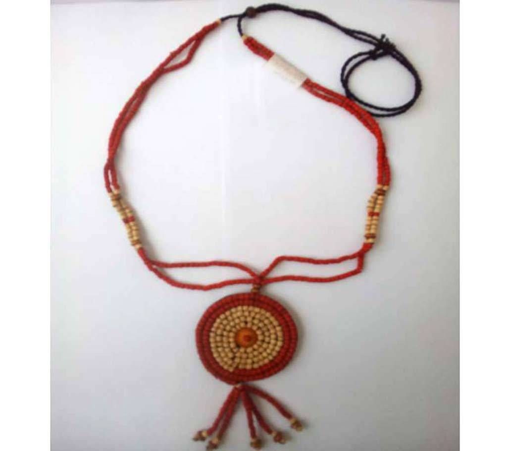Off White & Black color long  Necklace