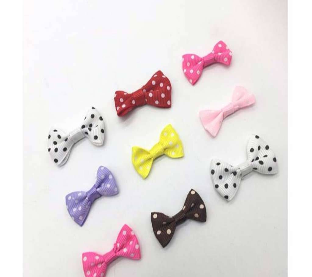 10Pcs/lot Different Color Bow Hairpin Hair Clips for Baby Girls Kids