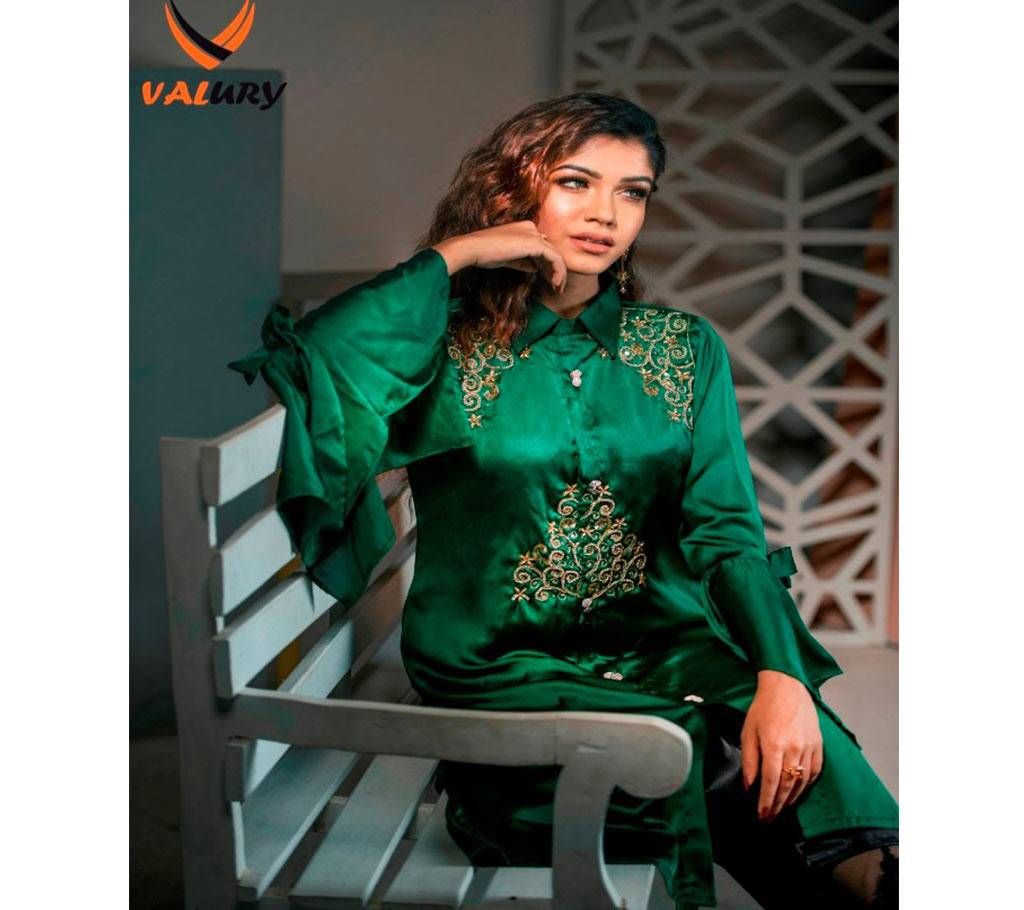 Green Silk Kurti