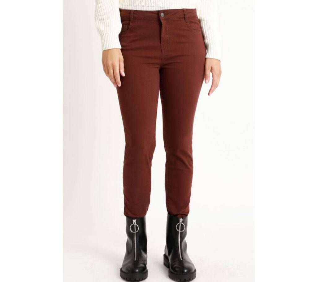 Ladies Colorful Skinny Mid Waist Push Up Pant