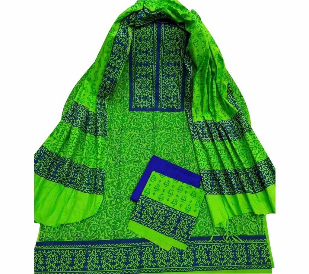 Unstitched Block Printed Cotton Salwar kameez st-3