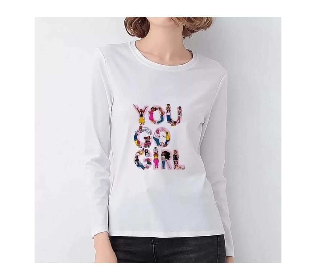 You Go Girl half sleeve cotton T-shirt for Women 