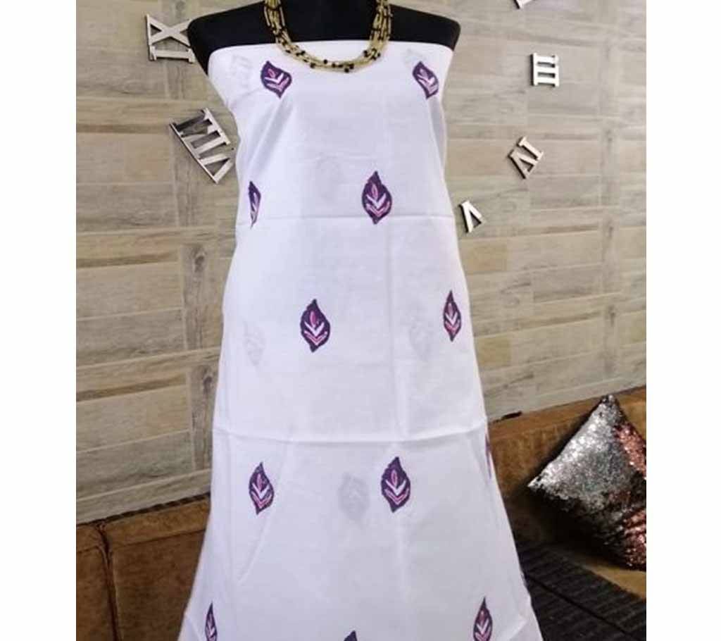Unstitched single Piece Cotton Kamiz Kurti 
