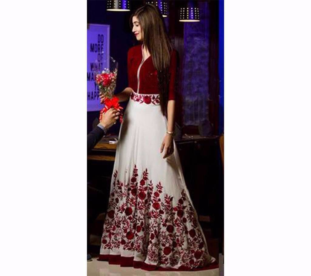 Semistitched Indian Georgette Long party Suit