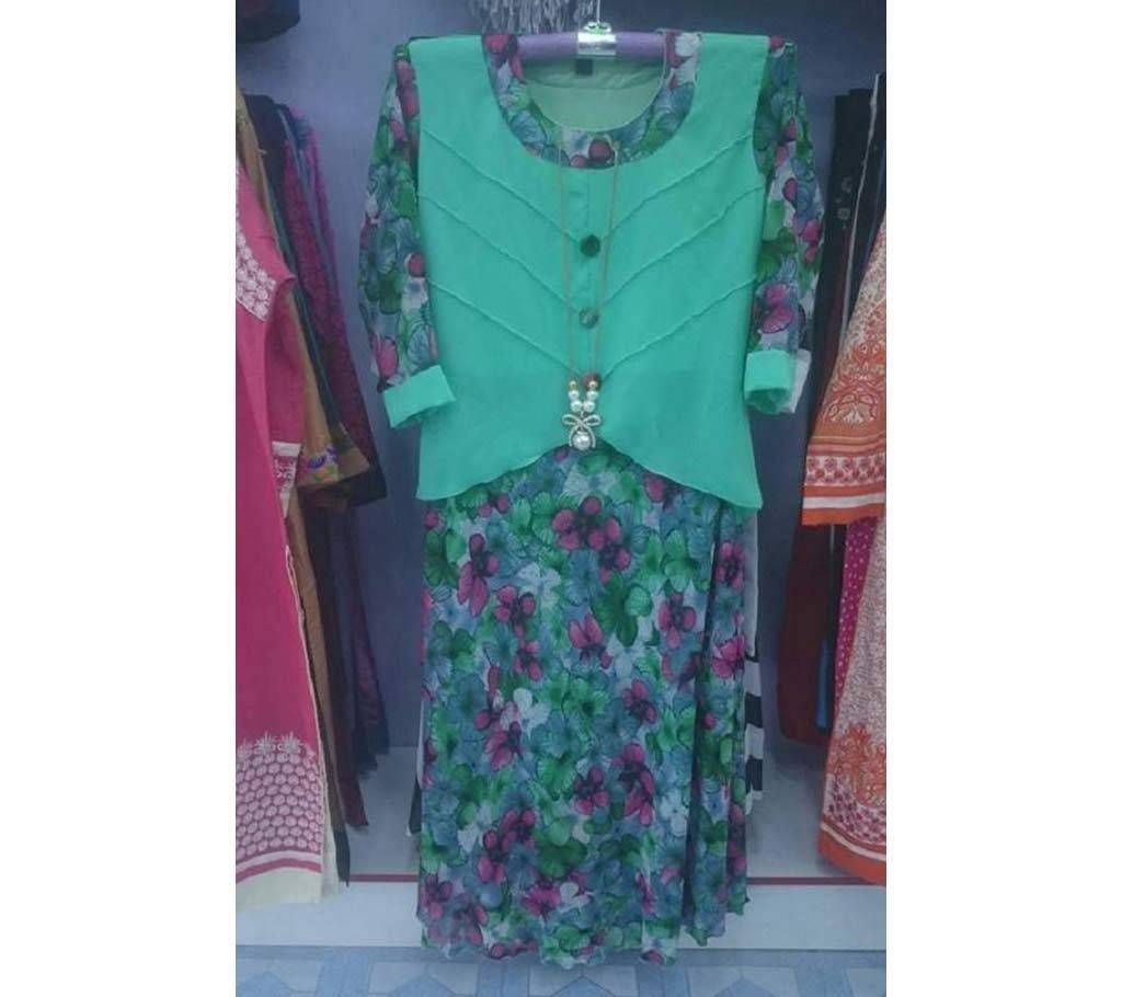 Un stitched Georgette ladies gown 